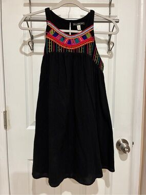 Billabong Beaded Colorful Slip lined Cotton Baby Doll Dress